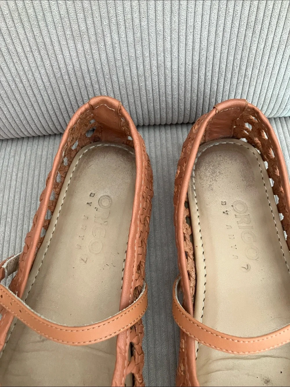 Barefoot Mary Jane The Women's Woven Ballerina by Anya - Toffee